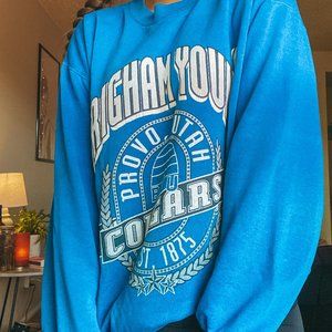 brigham young university crewneck